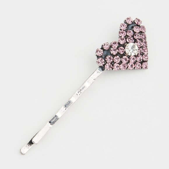 DANNIJO Amari Crystal Heart Bobby Pin - Picture 1 of 5